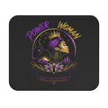Power of a Woman Rectangle Mouse Pad — Empowerment Desk Mat with Crown & Lotus Design
