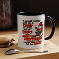 Accent Coffee Mug – 'Rather Pull Up a Chair' Religious Gnome Inspirational Coffee Mug