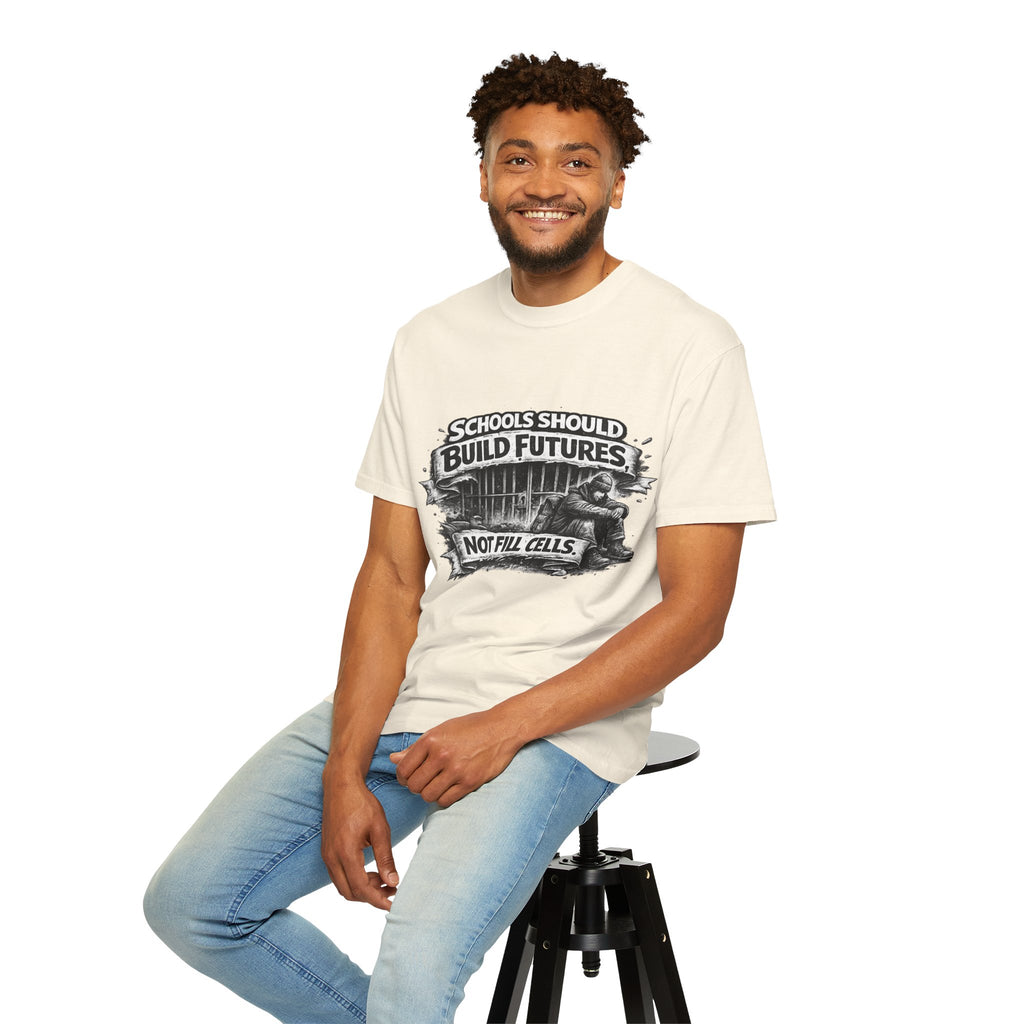 T-Shirt — "Schools Should Build Futures Not Fill Cells" Graphic Tee