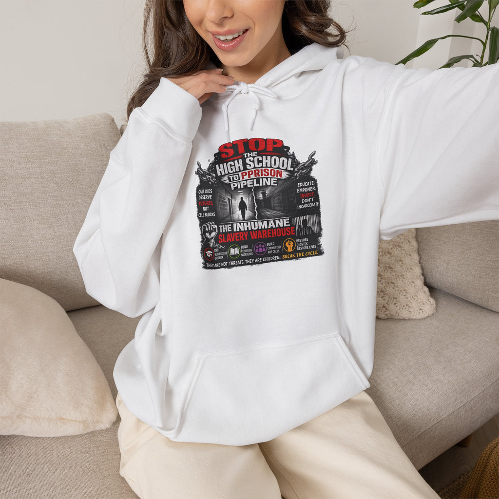 Horror Movie Poster Hoodie — "High School The Inhumane" Graphic Pullover