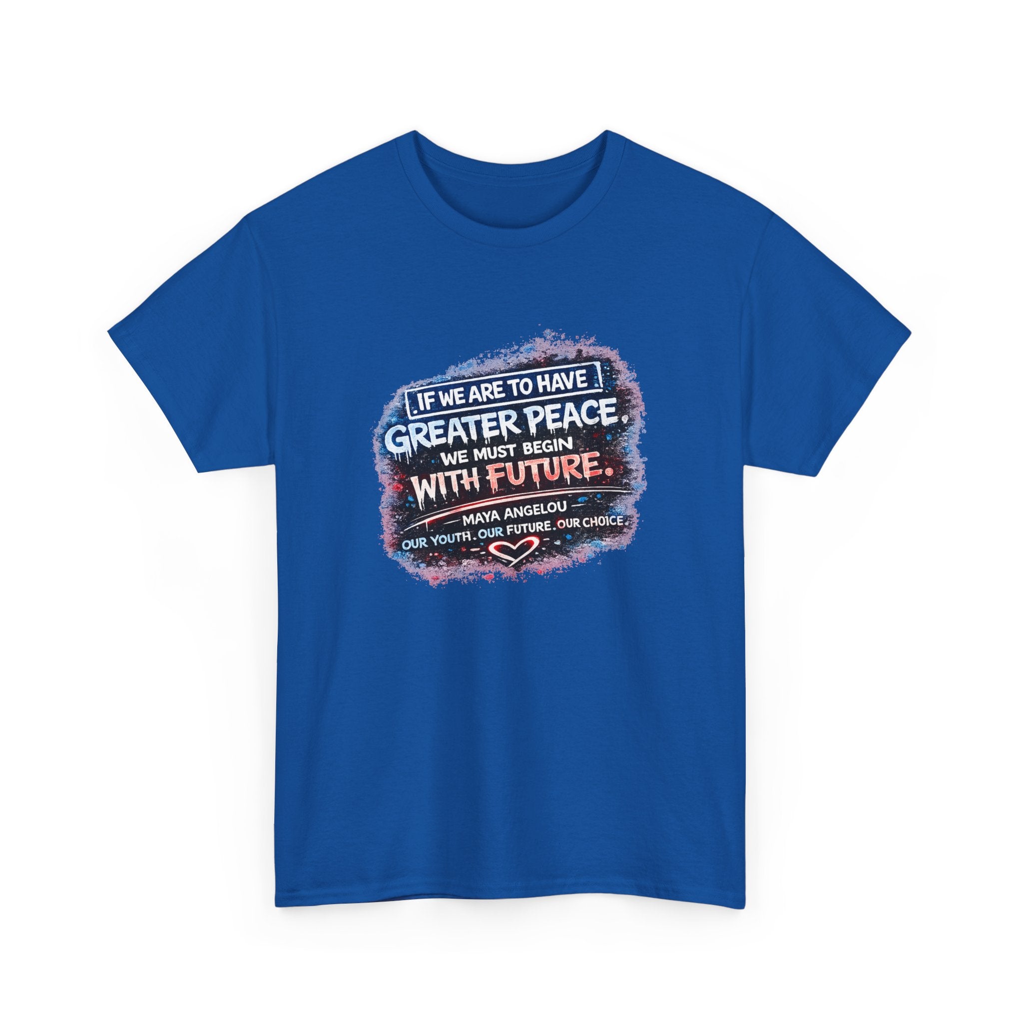 Peace & Future Quote Tee — "Greater Peace...with Future" Inspirational Graphic T-Shirt