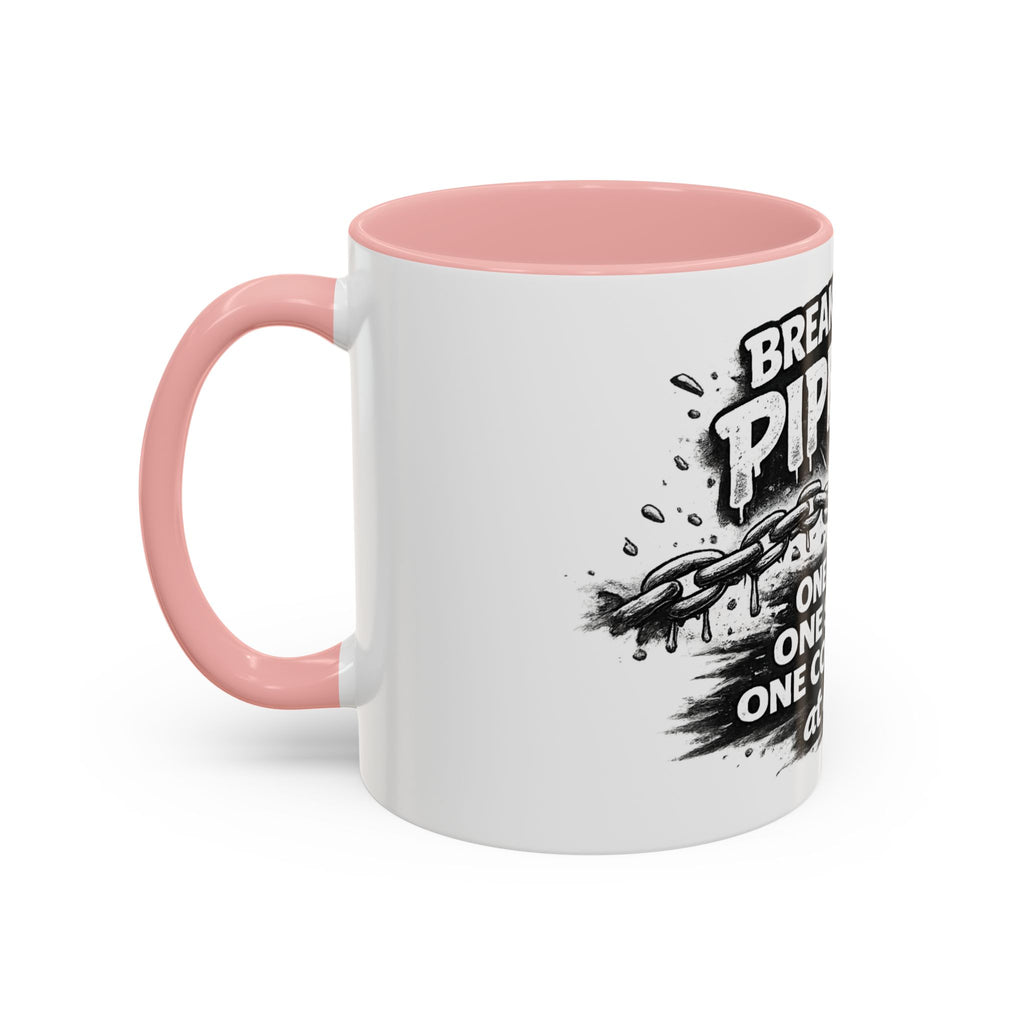 Breaking the Pipeline Coffee Mug — "Breaking the Pipeline: One Child, One School, One Community at a Time"