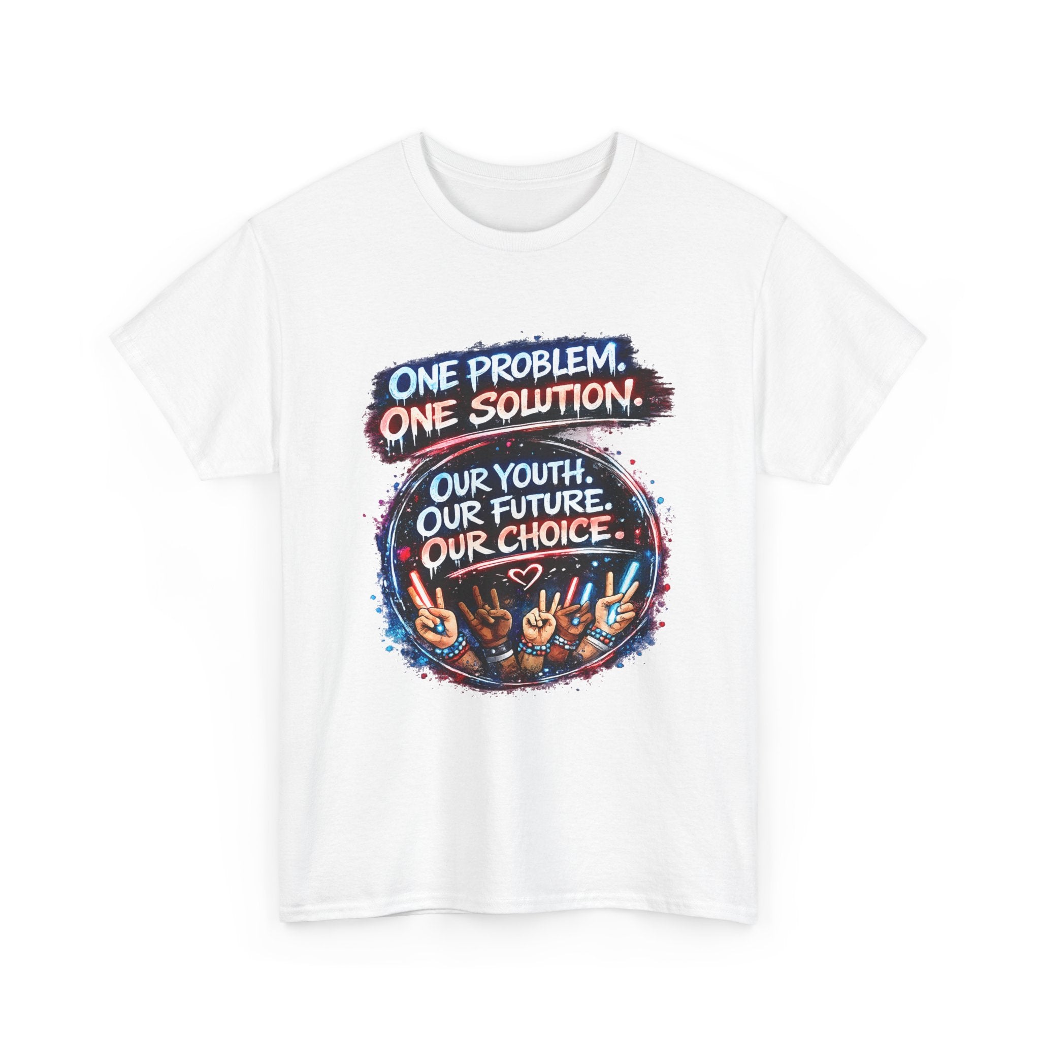 One Problem One Solution Youth Activism T-Shirt — Our Youth, Our Future, Our Choice Graphic Tee