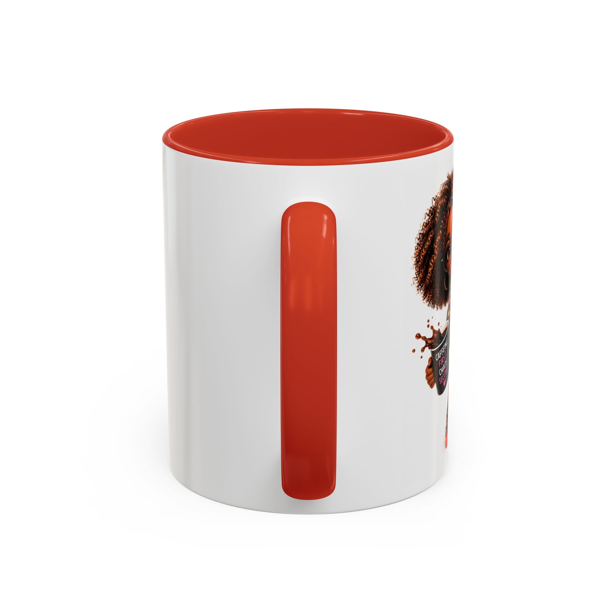 Floral Accent Coffee Mug (11/15oz) — Colorful Botanical Coffee Cup