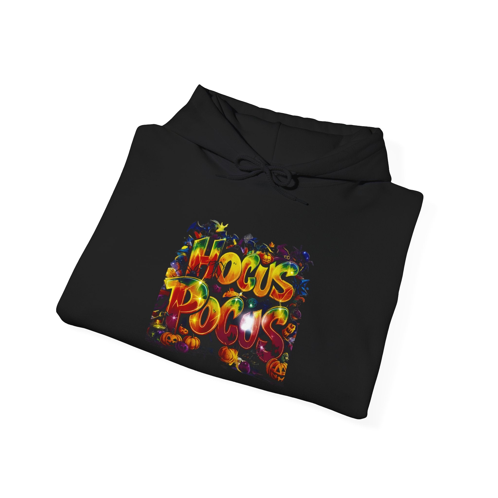 Hocus Pocus Halloween Hoodie — Colorful Spooky Graphic Pullover