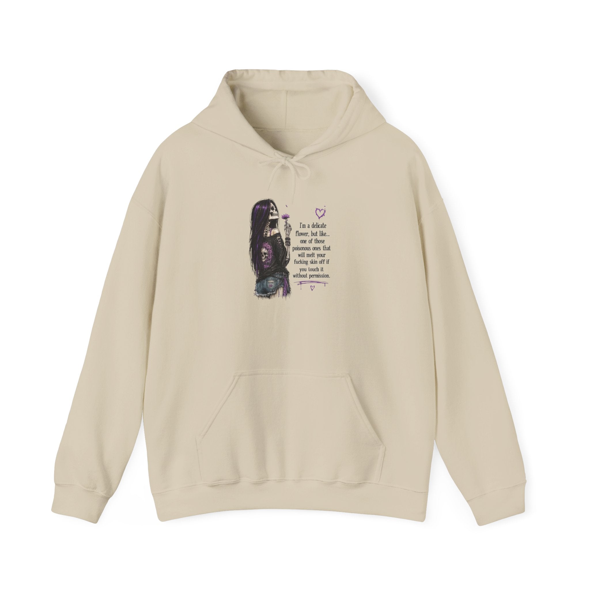 Hoodie — Gothic Portrait 'I'm a collector of broken hearts' Graphic Pullover