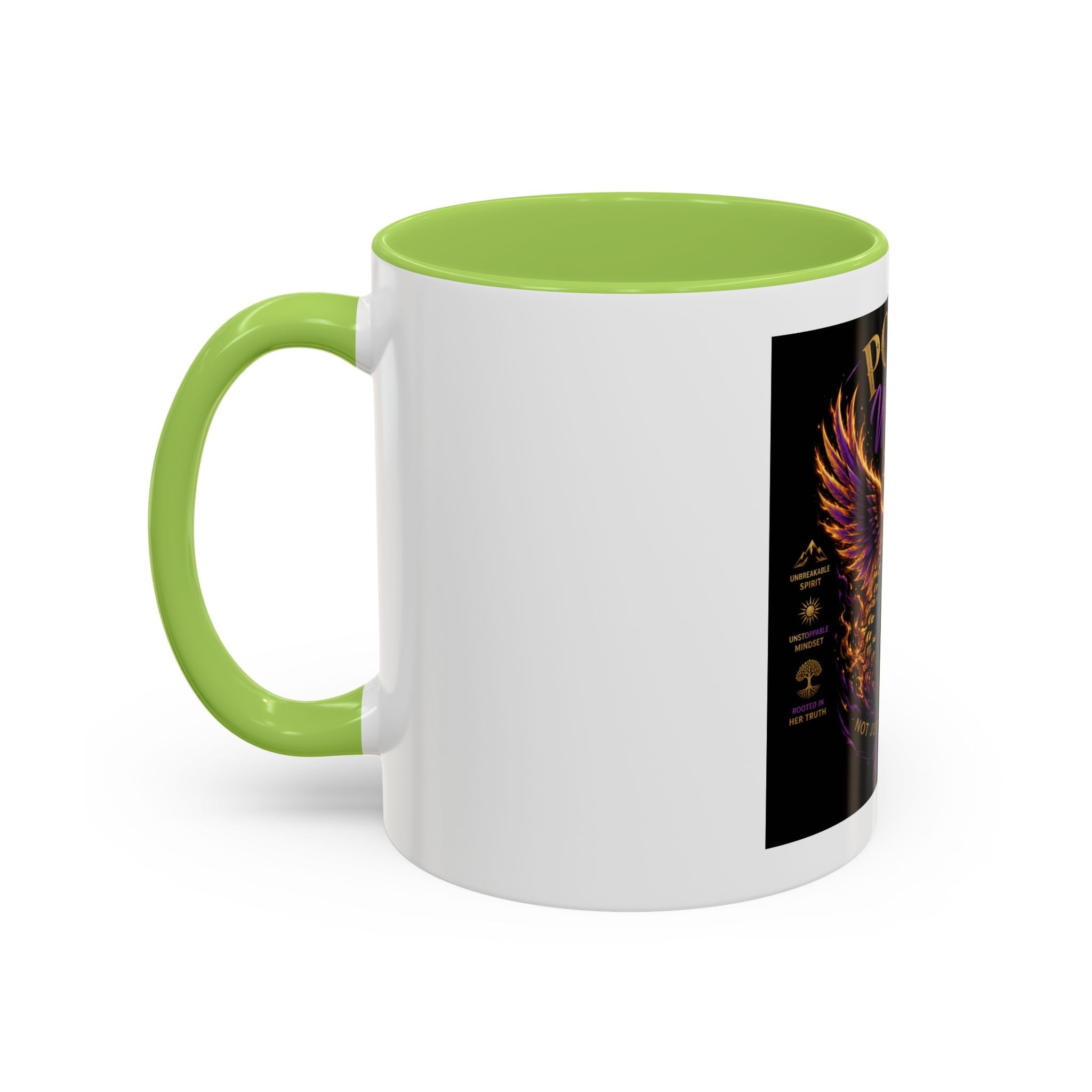 Power of a Woman Coffee Mug — Inspirational Phoenix Design (11/15 oz)