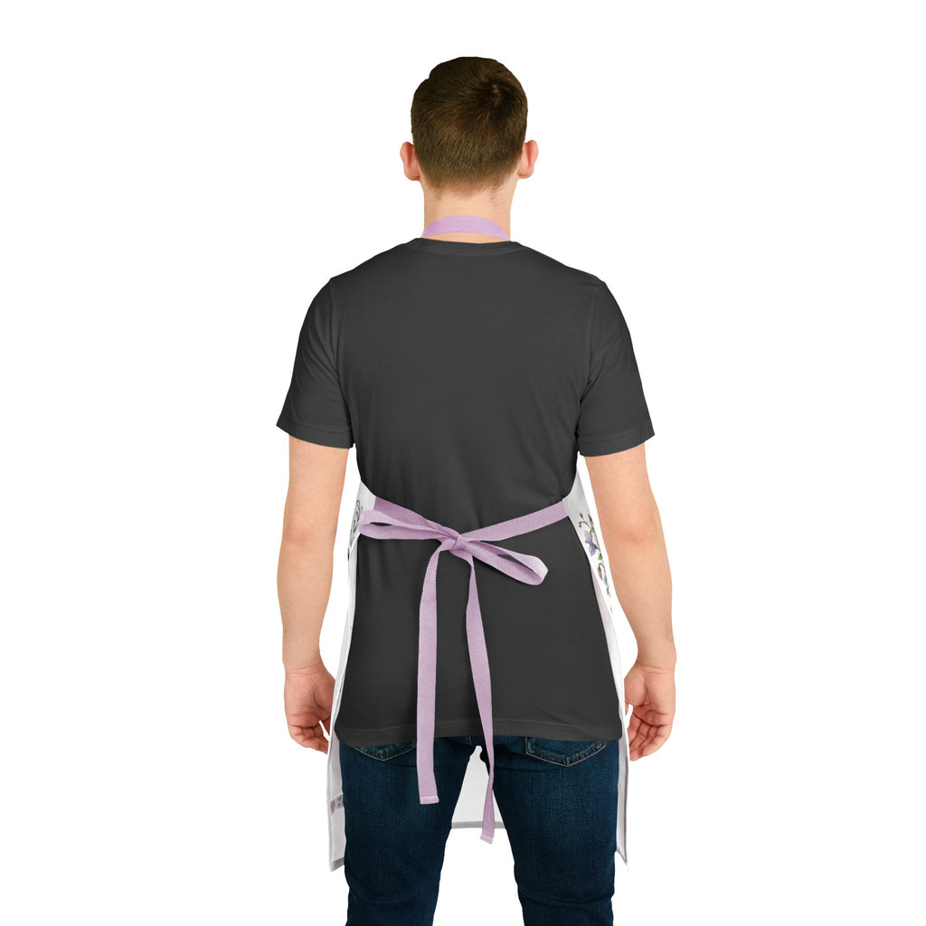 Kitchen Conversion Chart Apron — Cute Bear in Flower Bucket Cooking Apron