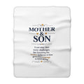 Mother & Son Sherpa Fleece Blanket – Inspirational Quote Keepsake