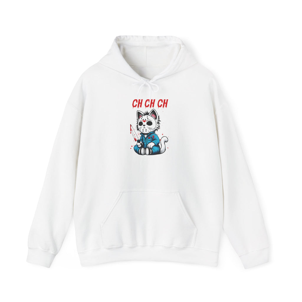 Cat Ch Ch Ch Hoodie — Cute Creepy Cat Hooded Sweatshirt