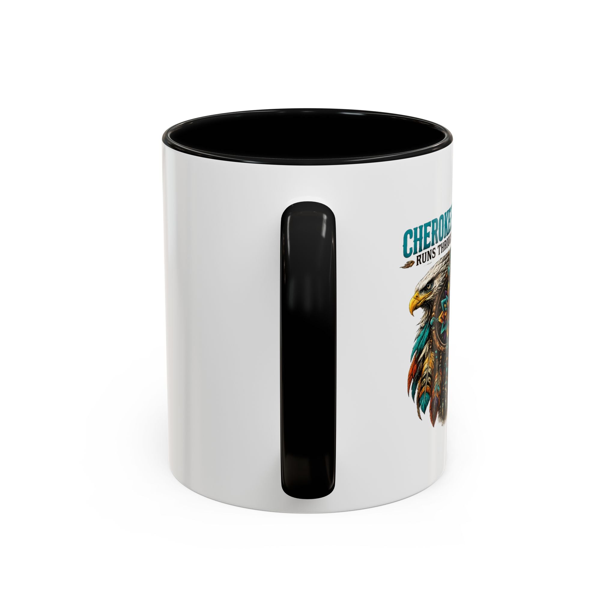 Coffee Lover Accent Mug — Stylish Black-Trim Ceramic Coffee Mug (11/15oz)