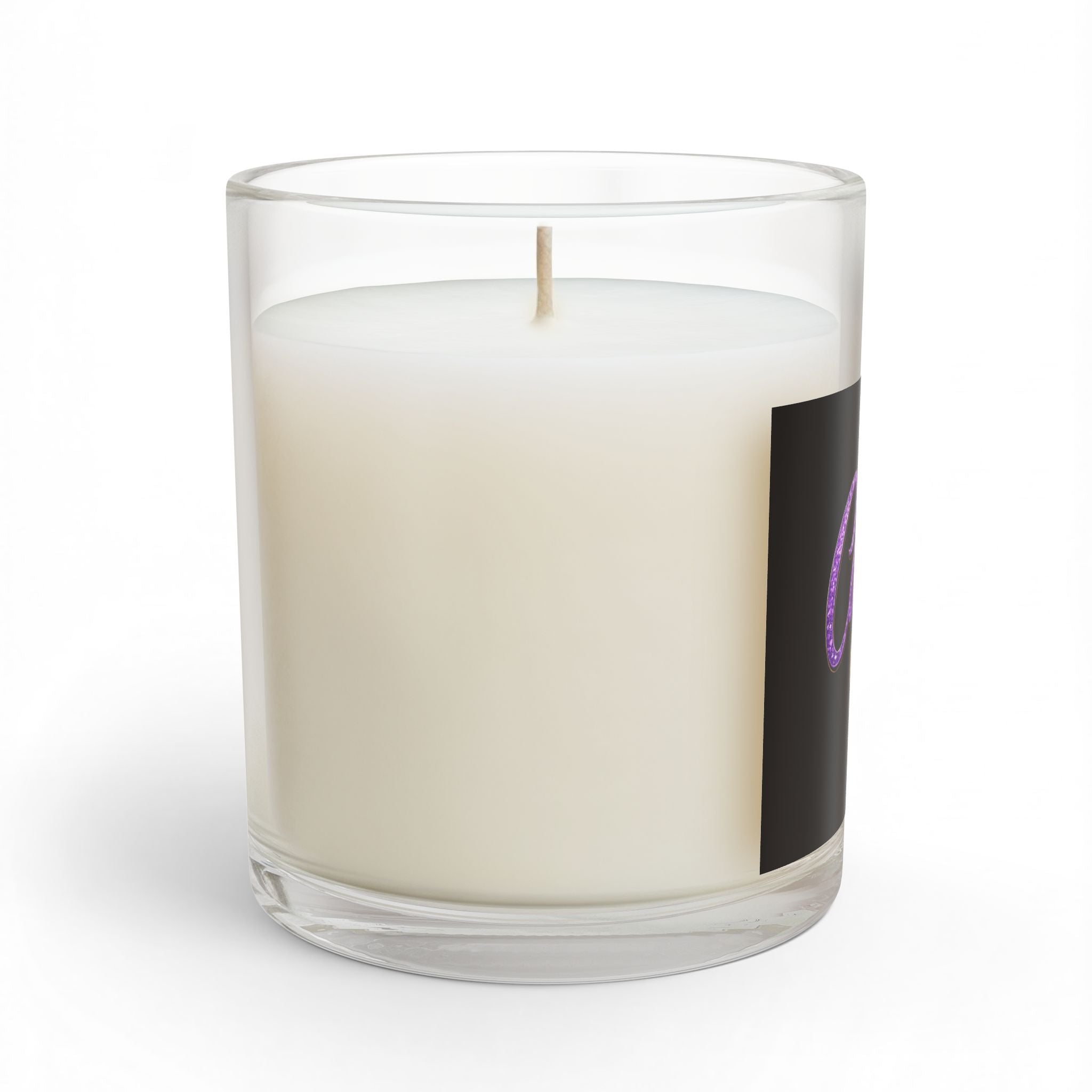 Cancer Zodiac Glass Candle – Purple Glitter Horoscope Scented Candle (11 oz)