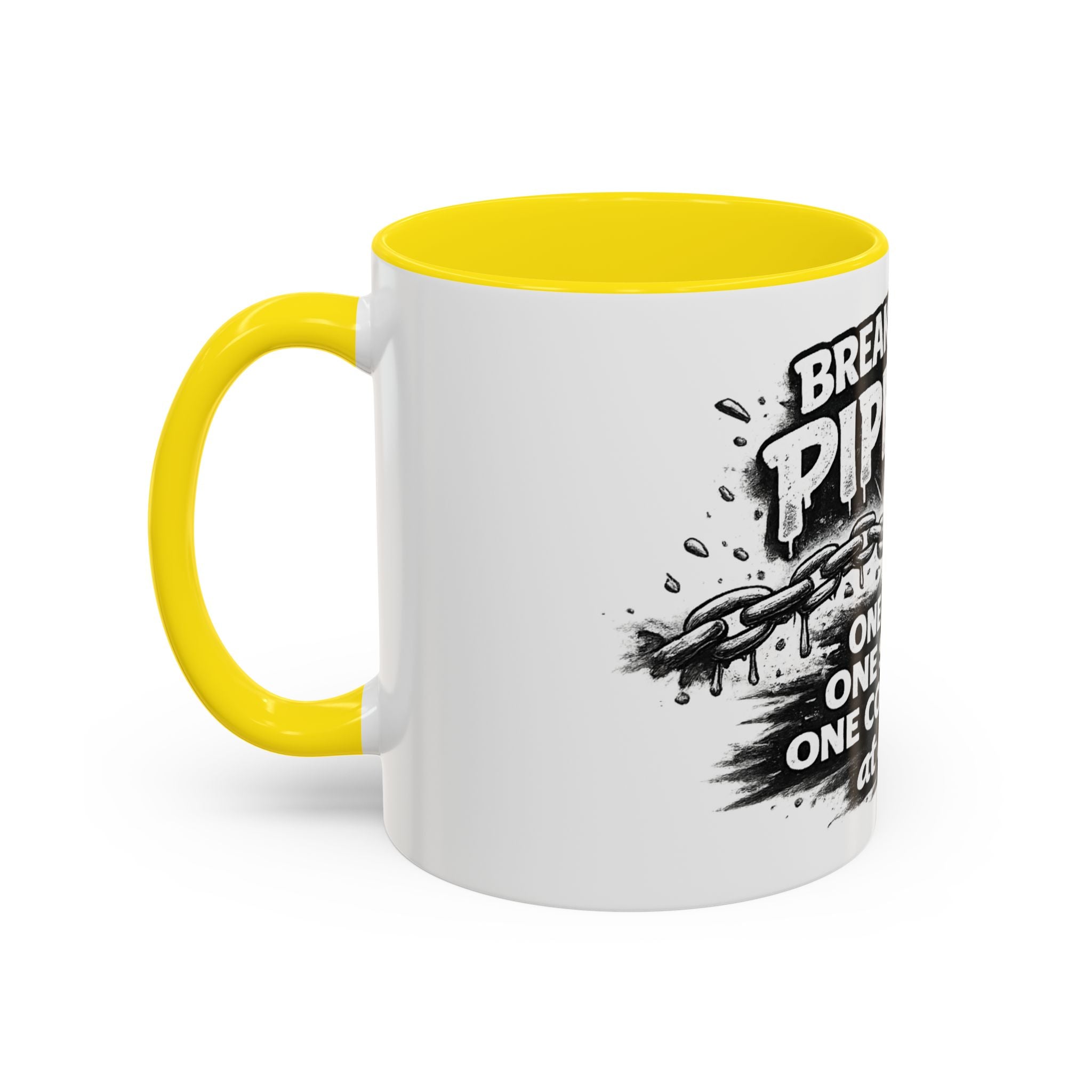Breaking the Pipeline Coffee Mug — "Breaking the Pipeline: One Child, One School, One Community at a Time"