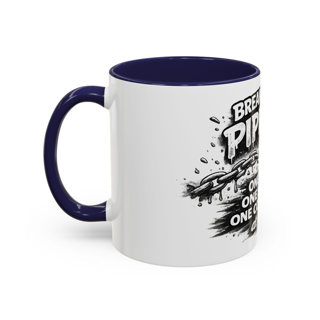 Breaking the Pipeline Coffee Mug — "Breaking the Pipeline: One Child, One School, One Community at a Time"