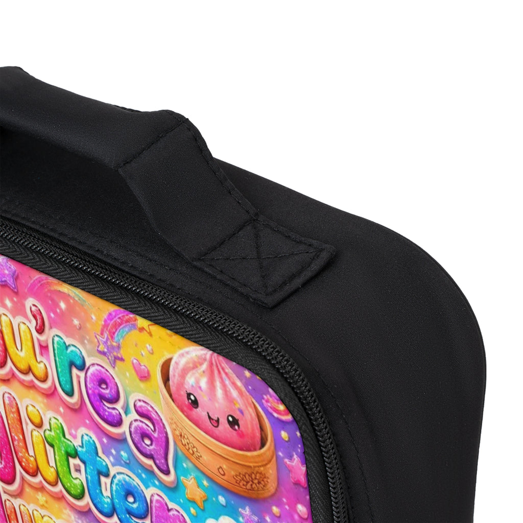 Cute 'You're a Glitter Dumpling' Lunch Bag – Kawaii Rainbow Bento Tote