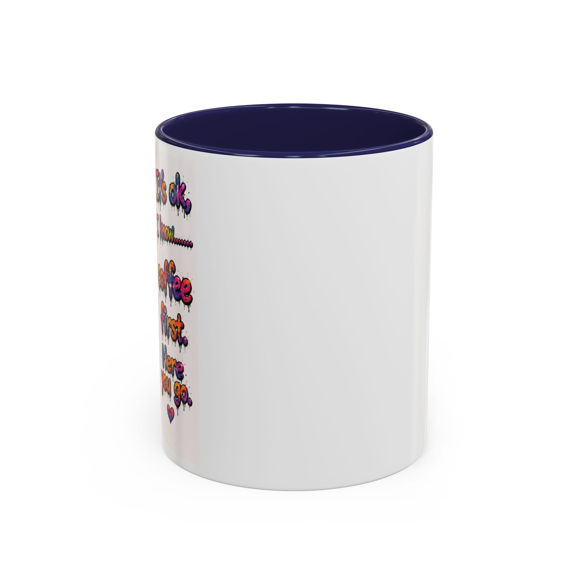 Floral Accent Coffee Mug (11/15oz) — Colorful Botanical Coffee Cup