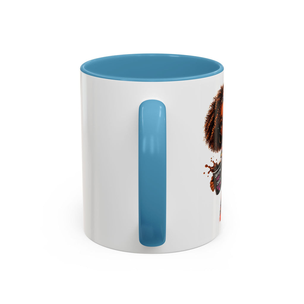 Floral Accent Coffee Mug (11/15oz) — Colorful Botanical Coffee Cup