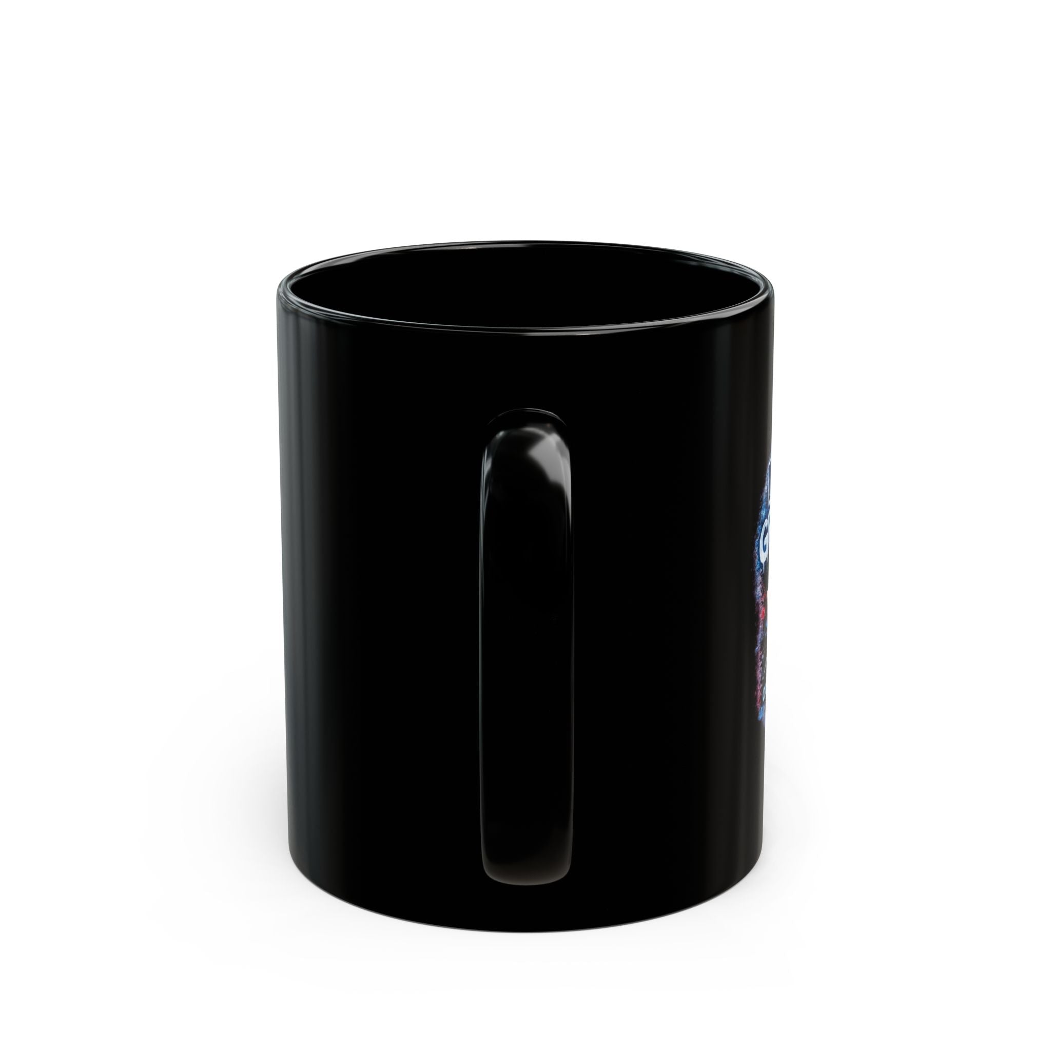 Inspirational Peace Quote Black Ceramic Mug (11oz/15oz)