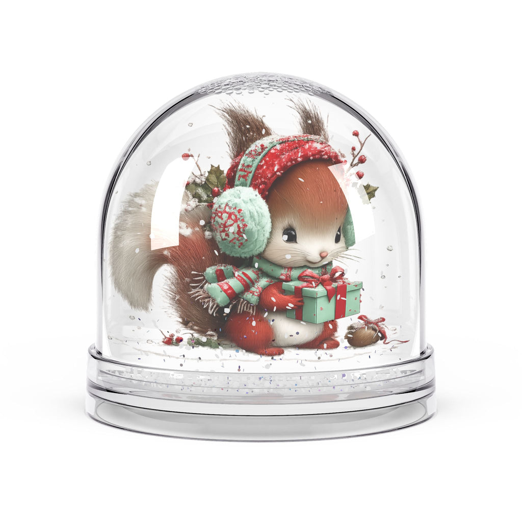 Cute Holiday Squirrel Snow Globe — Festive Gift Scene