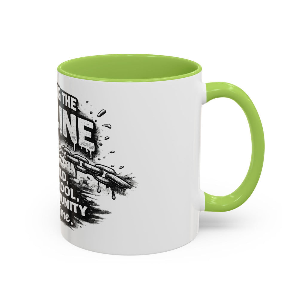 Breaking the Pipeline Coffee Mug — "Breaking the Pipeline: One Child, One School, One Community at a Time"