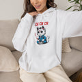 Cat Ch Ch Ch Hoodie — Cute Creepy Cat Hooded Sweatshirt