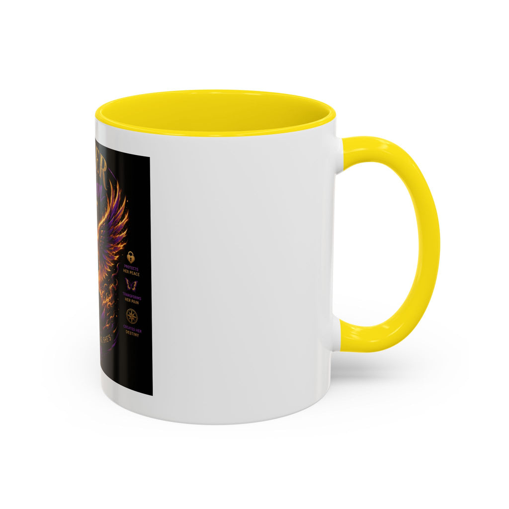 Power of a Woman Coffee Mug — Inspirational Phoenix Design (11/15 oz)