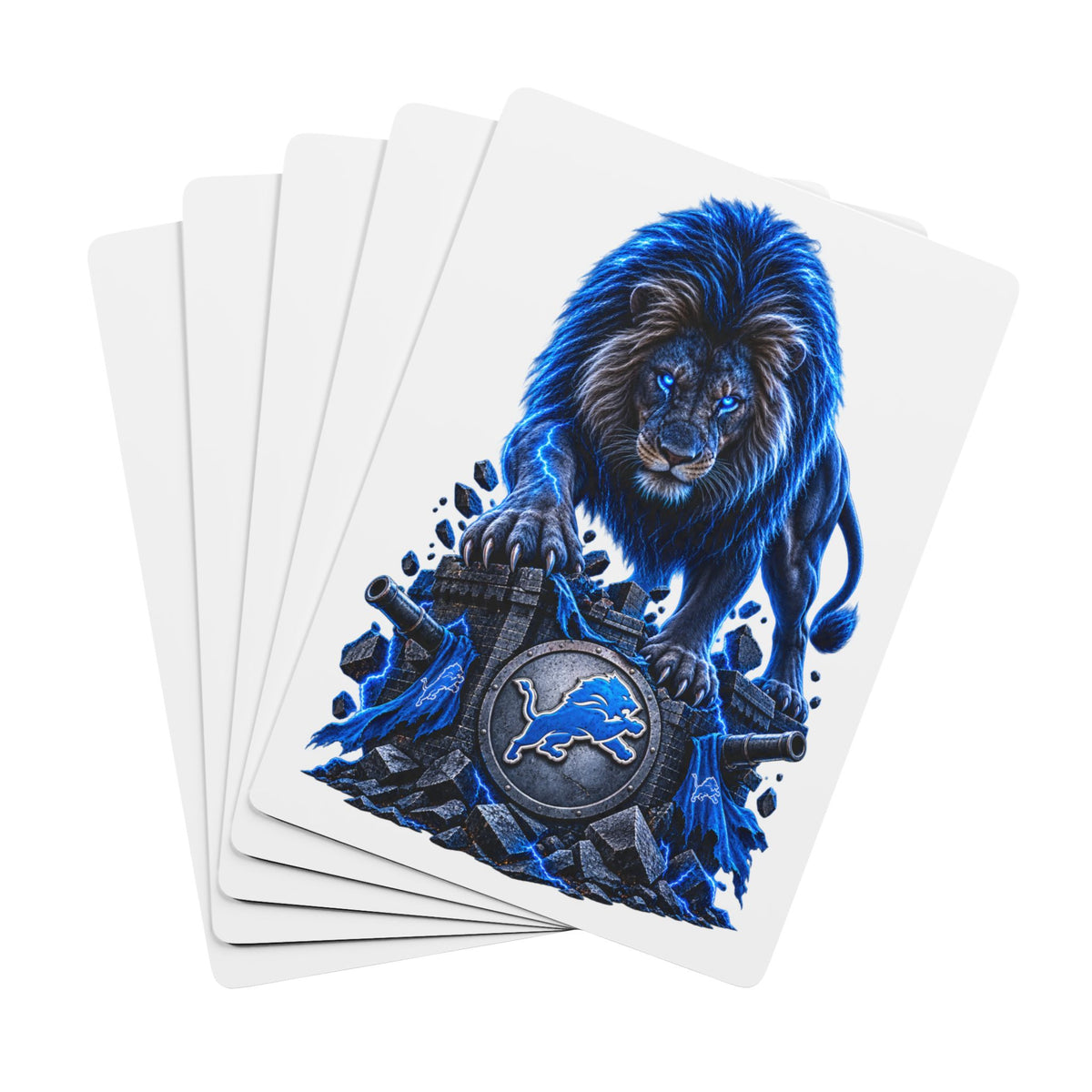 Poker Playing Cards — Blue Lion Back Design Poker Deck