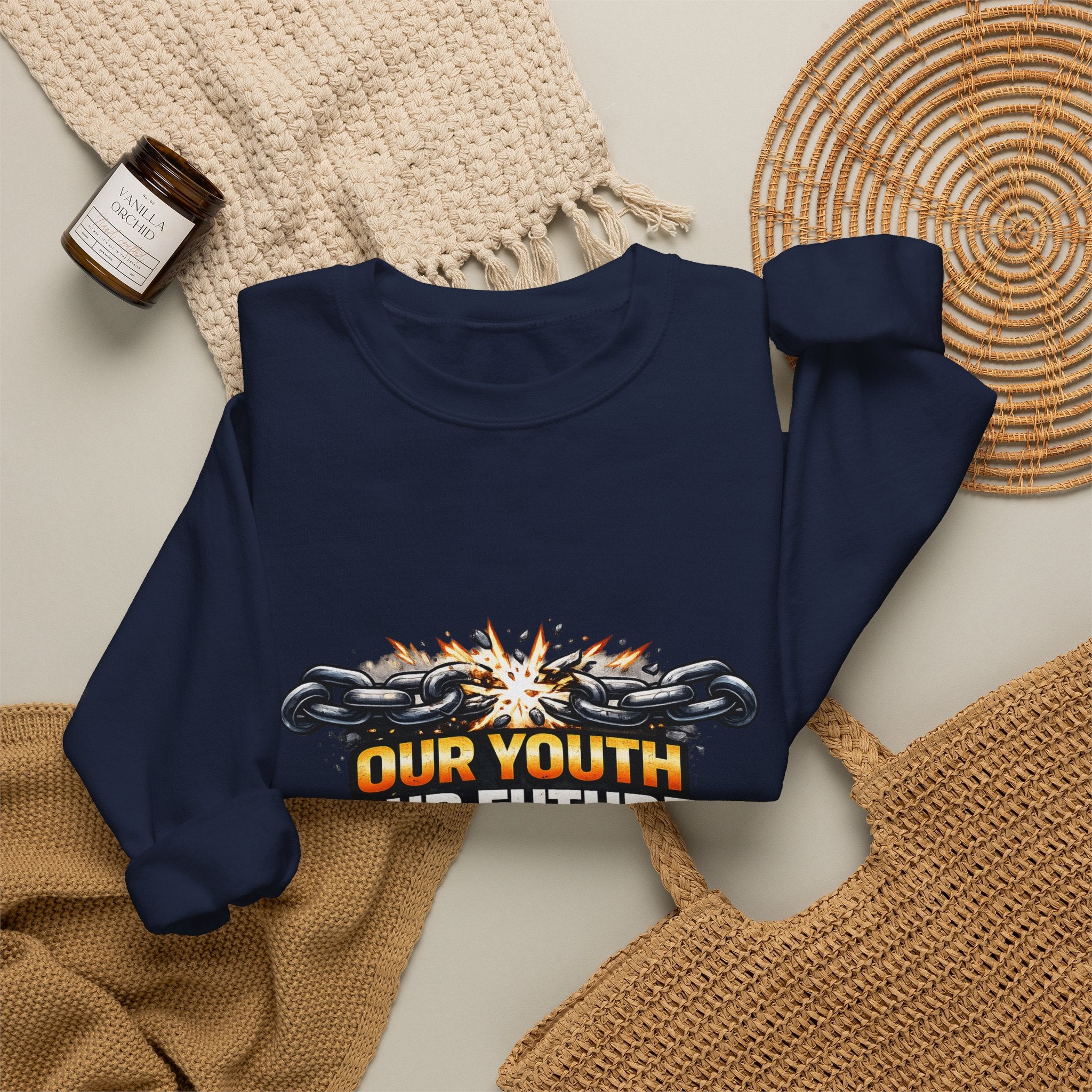 Crewneck Sweatshirt - "Our Youth Our Future Our Choice" Graphic
