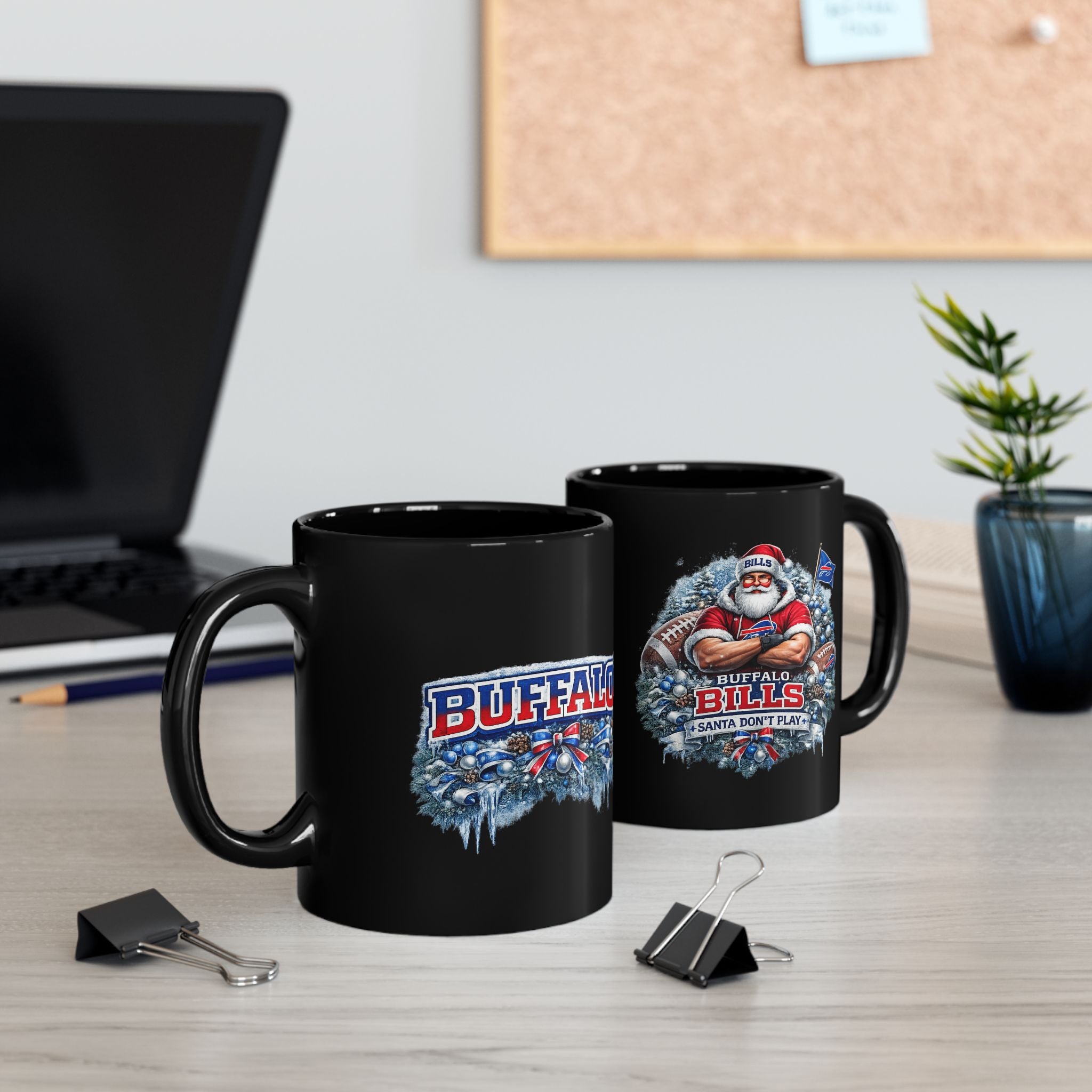 Buffalo Bills Santa Football Mug — Holiday NFL Coffee Cup (11oz/15oz)
