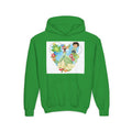 Princess Frog Heart Youth Hoodie — Fairy Tale Princess Hooded Sweatshirt for Kids