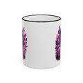 Floral Horse Accent Rim Mug — Purple Watercolor Equestrian Coffee Cup (11oz/15oz)