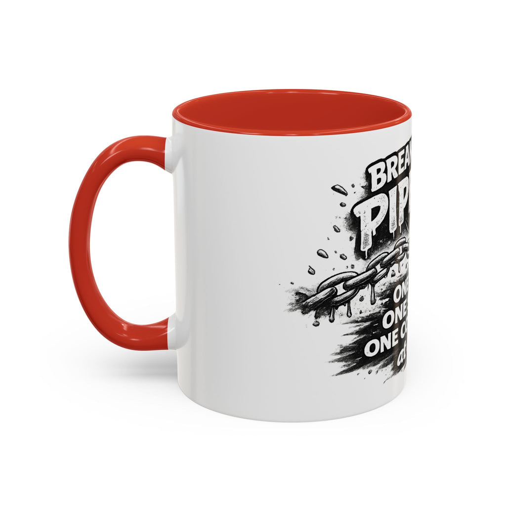 Breaking the Pipeline Coffee Mug — "Breaking the Pipeline: One Child, One School, One Community at a Time"