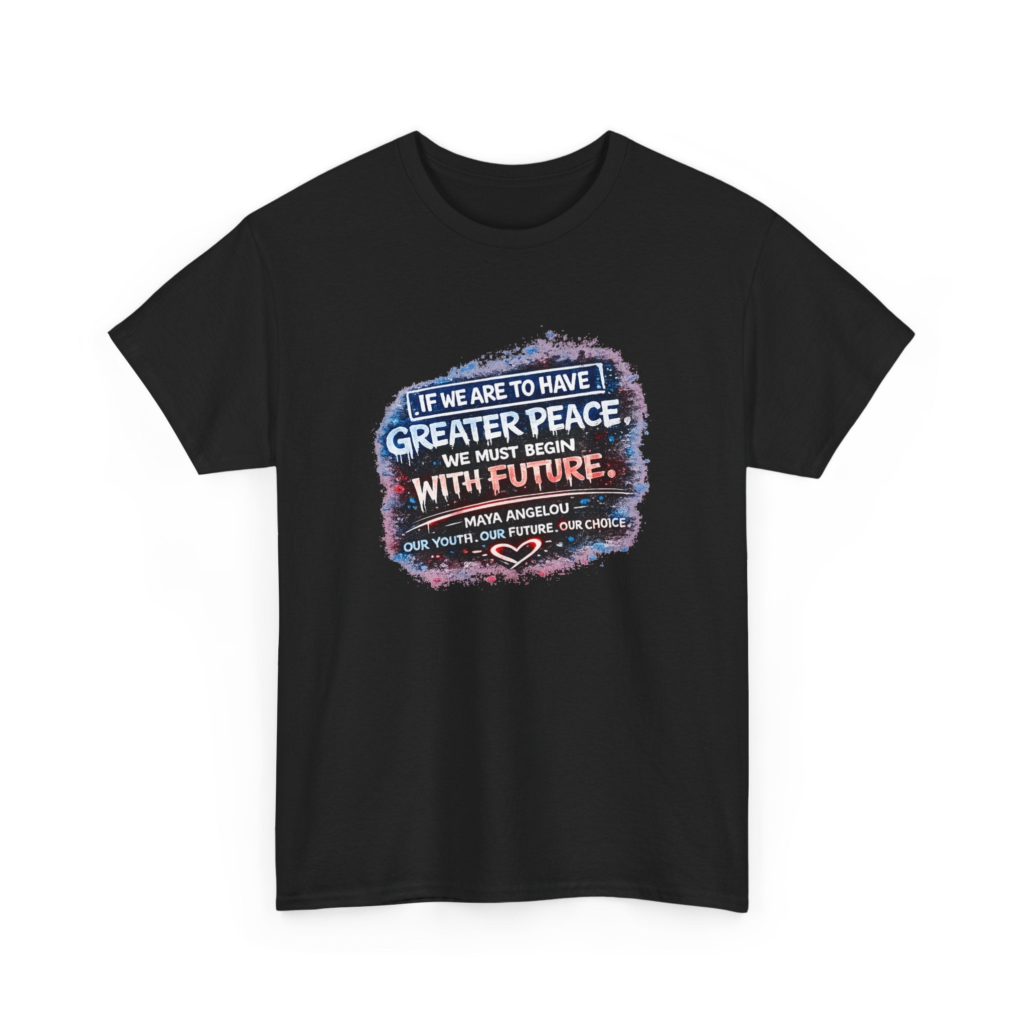 Peace & Future Quote Tee — "Greater Peace...with Future" Inspirational Graphic T-Shirt