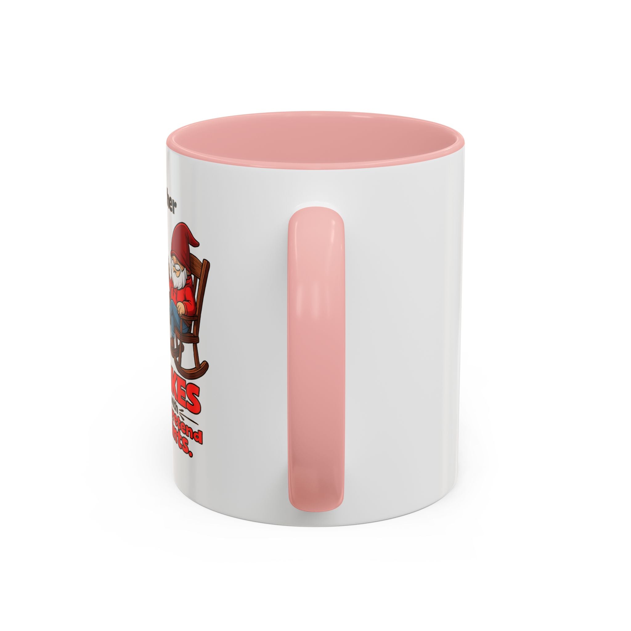 Accent Coffee Mug – 'Rather Pull Up a Chair' Religious Gnome Inspirational Coffee Mug