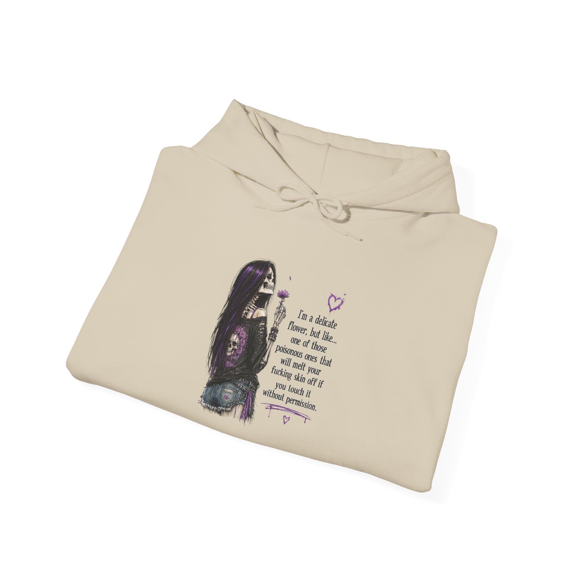 Hoodie — Gothic Portrait 'I'm a collector of broken hearts' Graphic Pullover