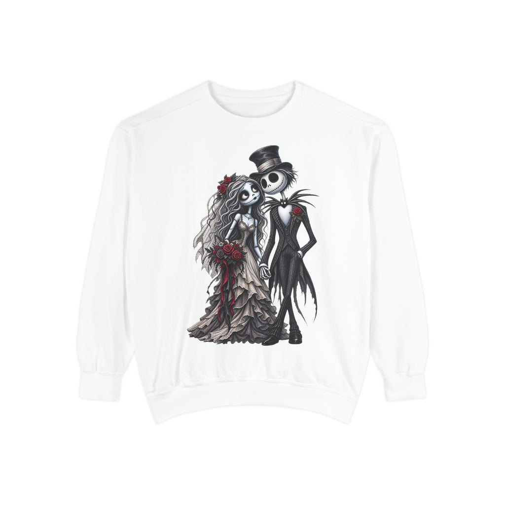 Sweatshirt - Gothic Bride & Groom Skeleton Couple Graphic