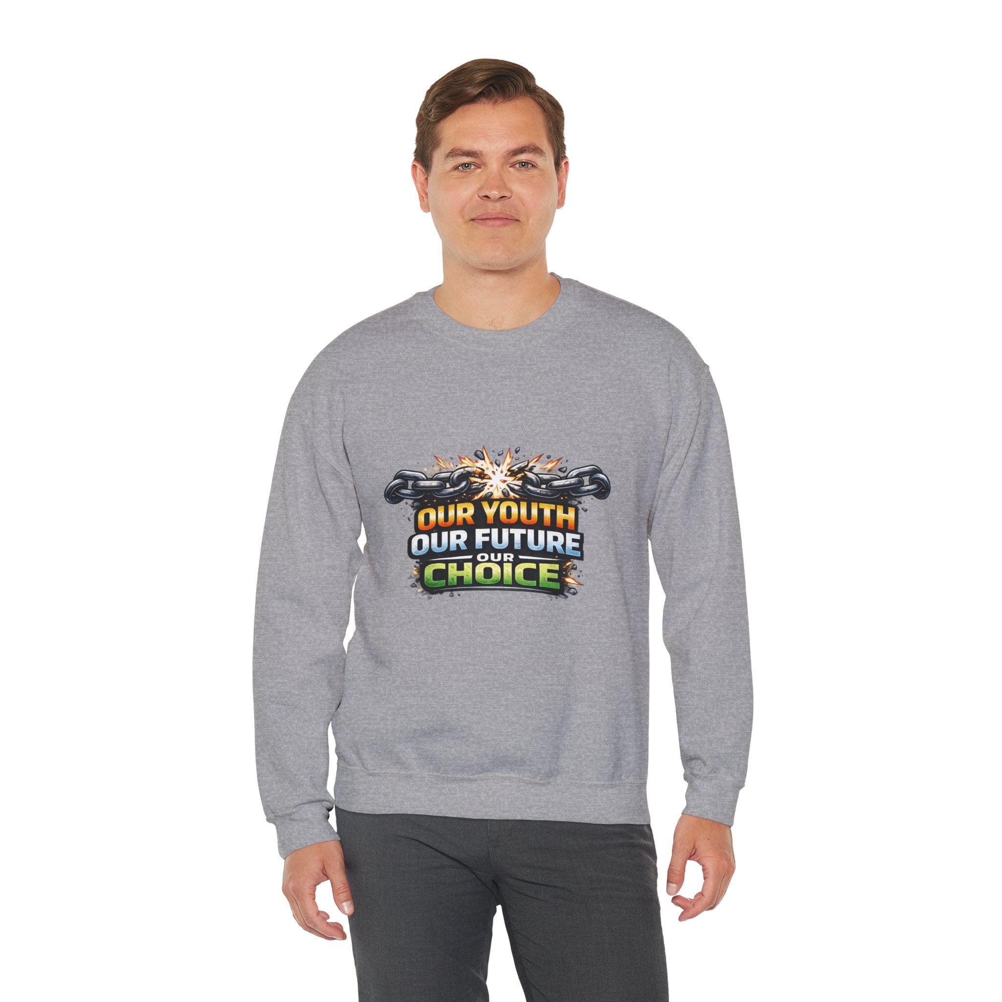 Crewneck Sweatshirt - "Our Youth Our Future Our Choice" Graphic
