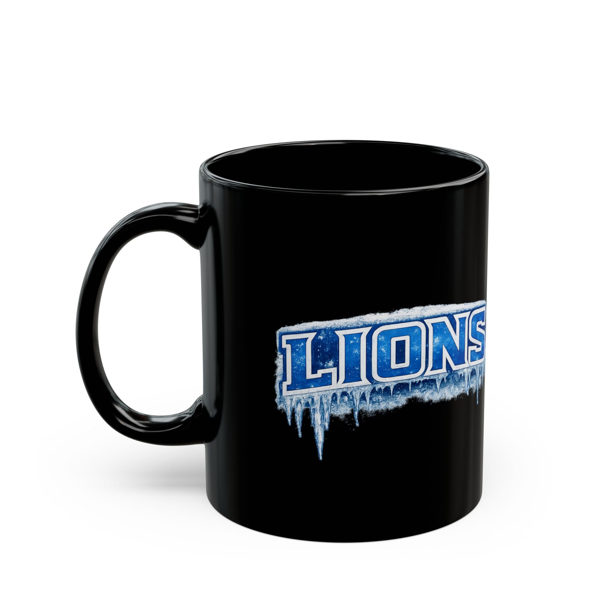 Detroit Lions Santa Mug - 'Santa Don’t Play' Black Coffee Cup (11oz & 15oz)