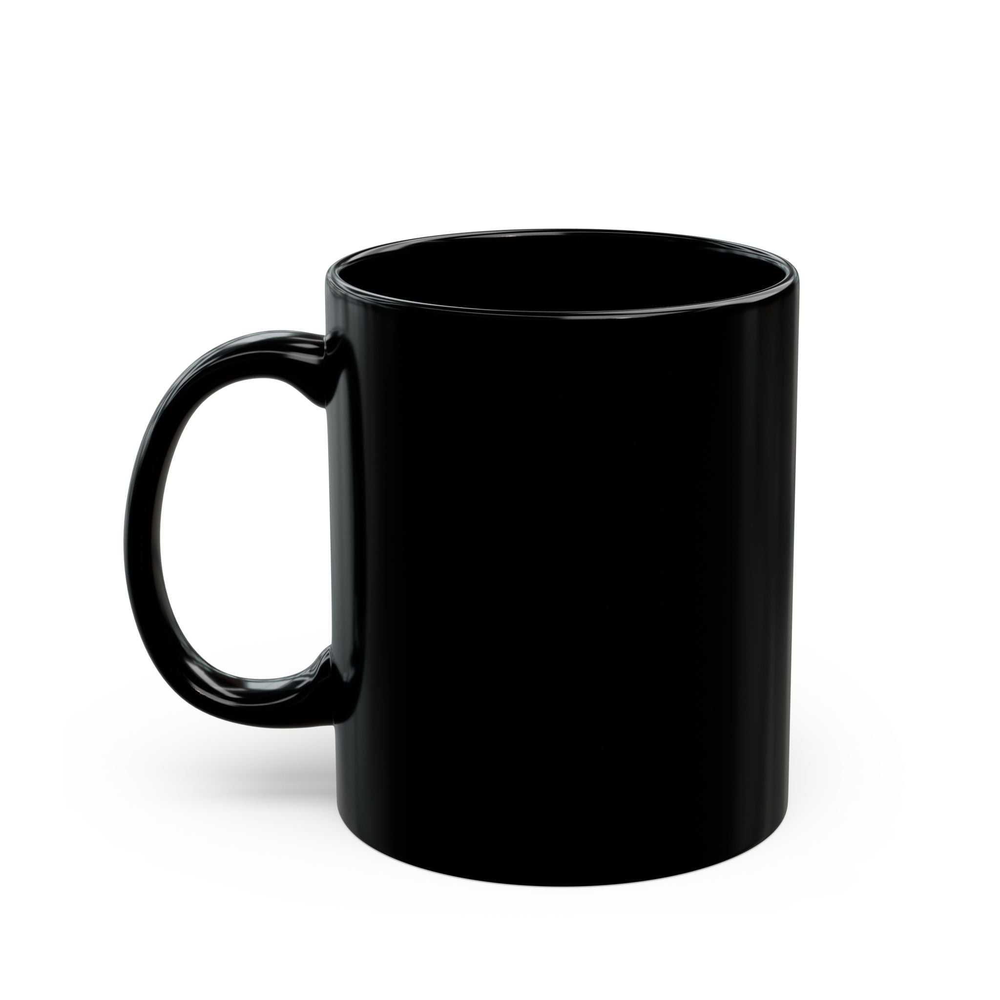 Power of a Woman Black Mug – Empowerment Coffee Cup with Afrocentric Portrait (11oz, 15oz)