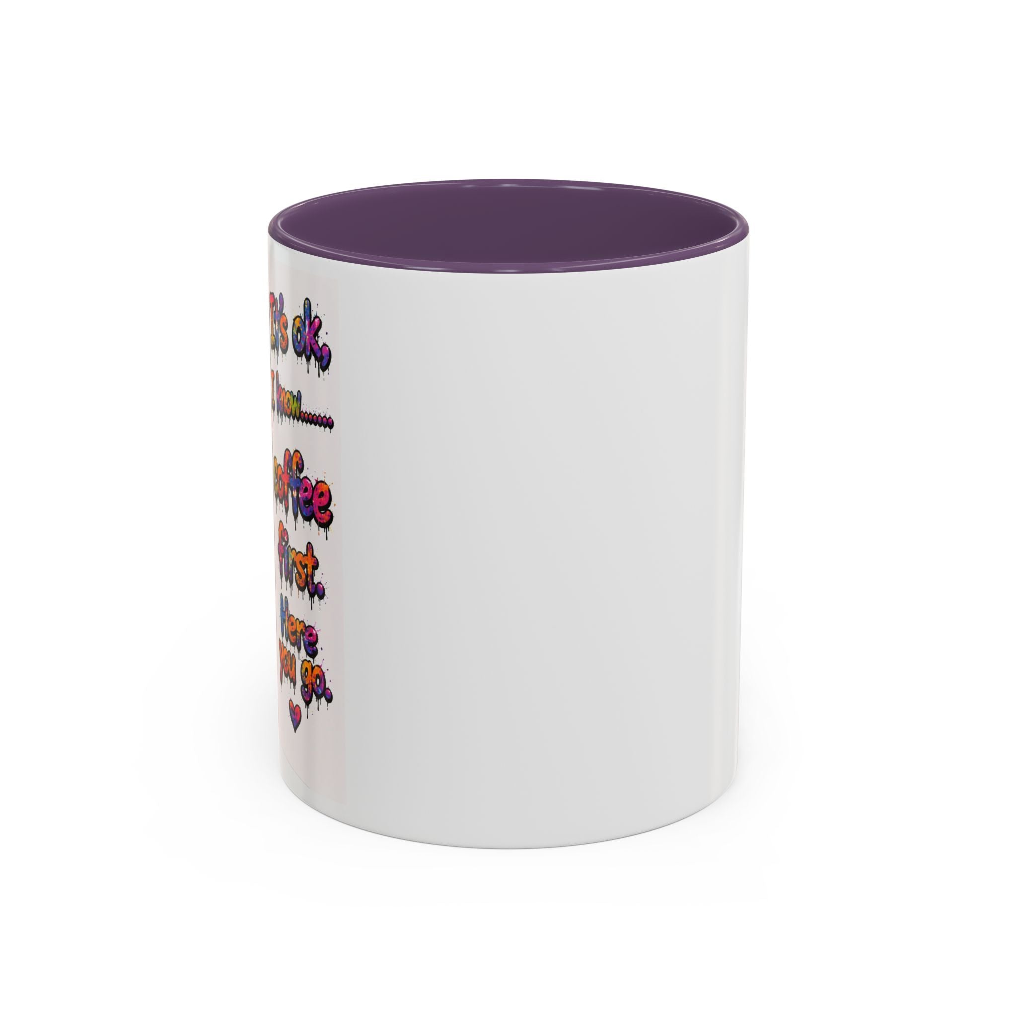 Floral Accent Coffee Mug (11/15oz) — Colorful Botanical Coffee Cup