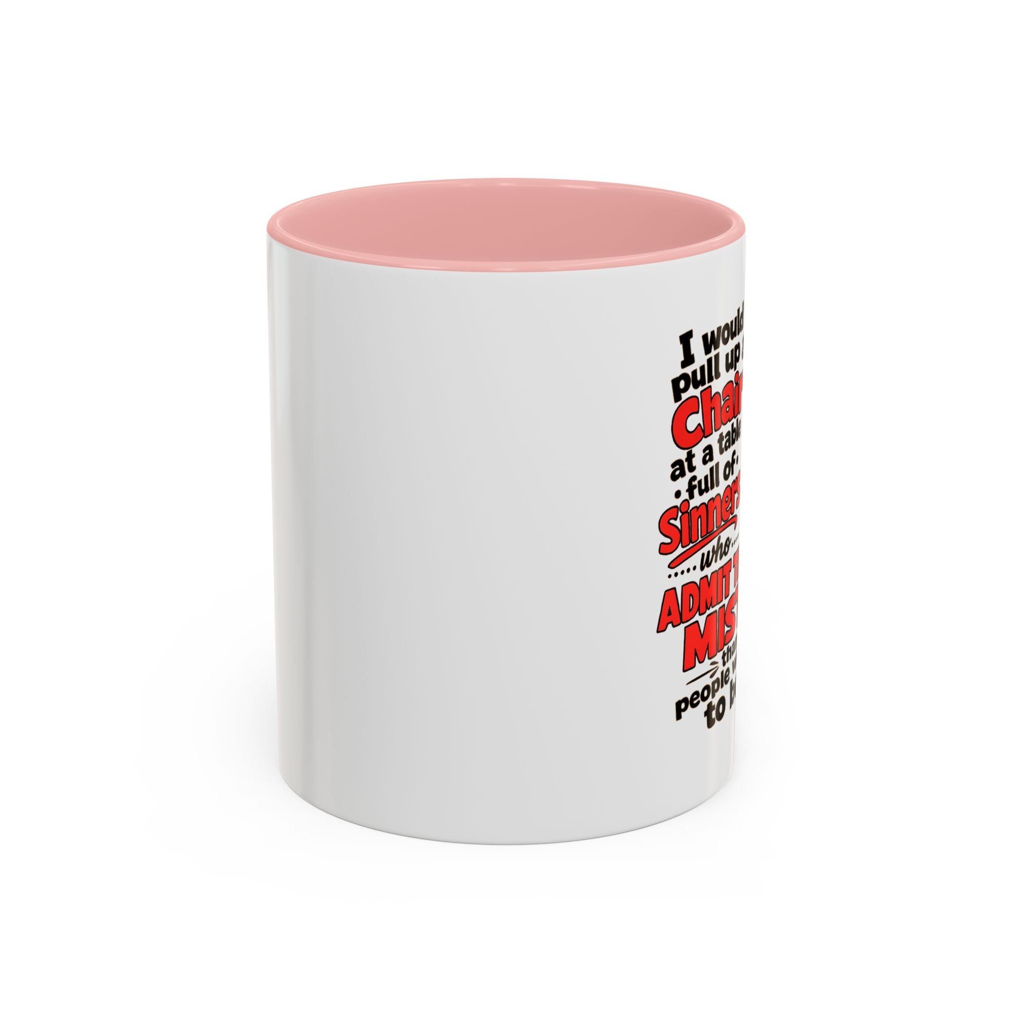 Accent Coffee Mug – 'Rather Pull Up a Chair' Religious Gnome Inspirational Coffee Mug