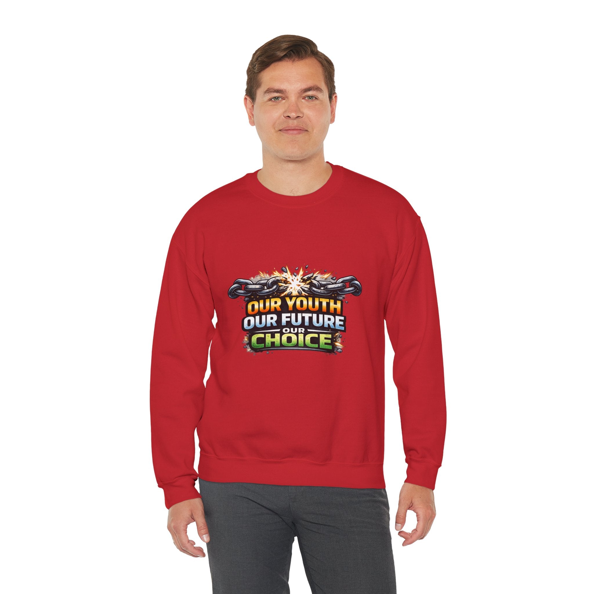 Crewneck Sweatshirt - "Our Youth Our Future Our Choice" Graphic