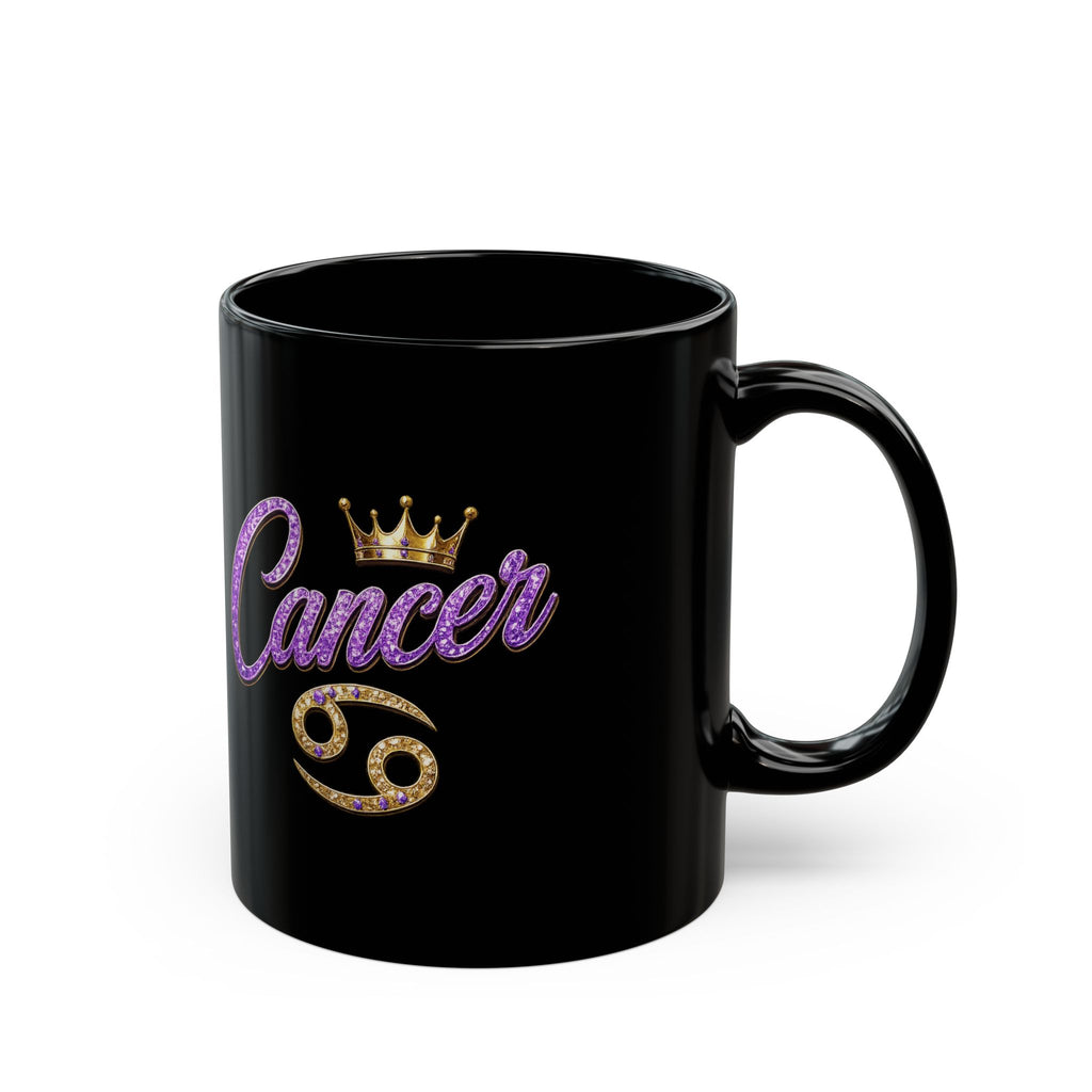 Cancer Zodiac Mug - Purple Glitter Astrological Coffee Cup (11oz & 15oz)
