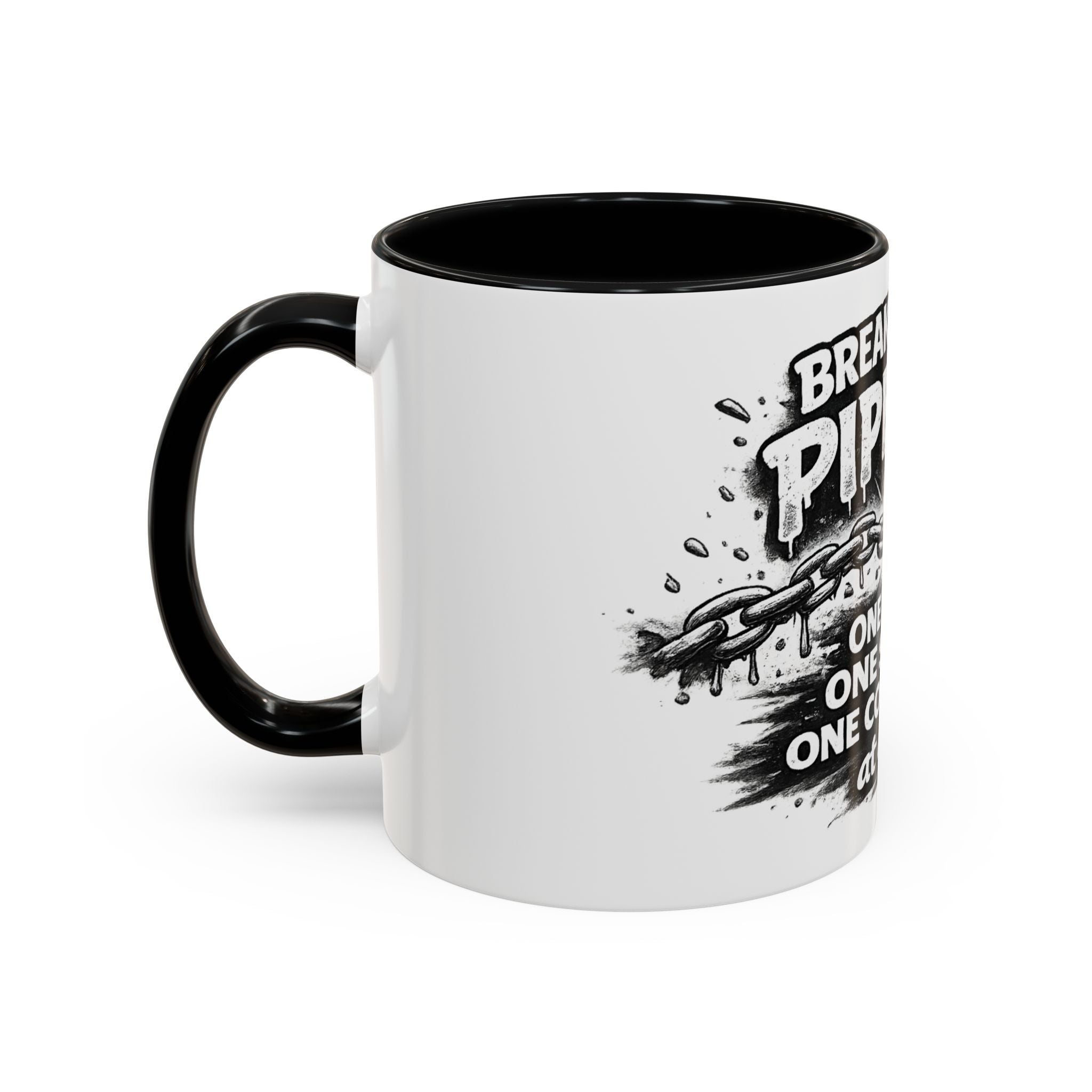 Breaking the Pipeline Coffee Mug — "Breaking the Pipeline: One Child, One School, One Community at a Time"