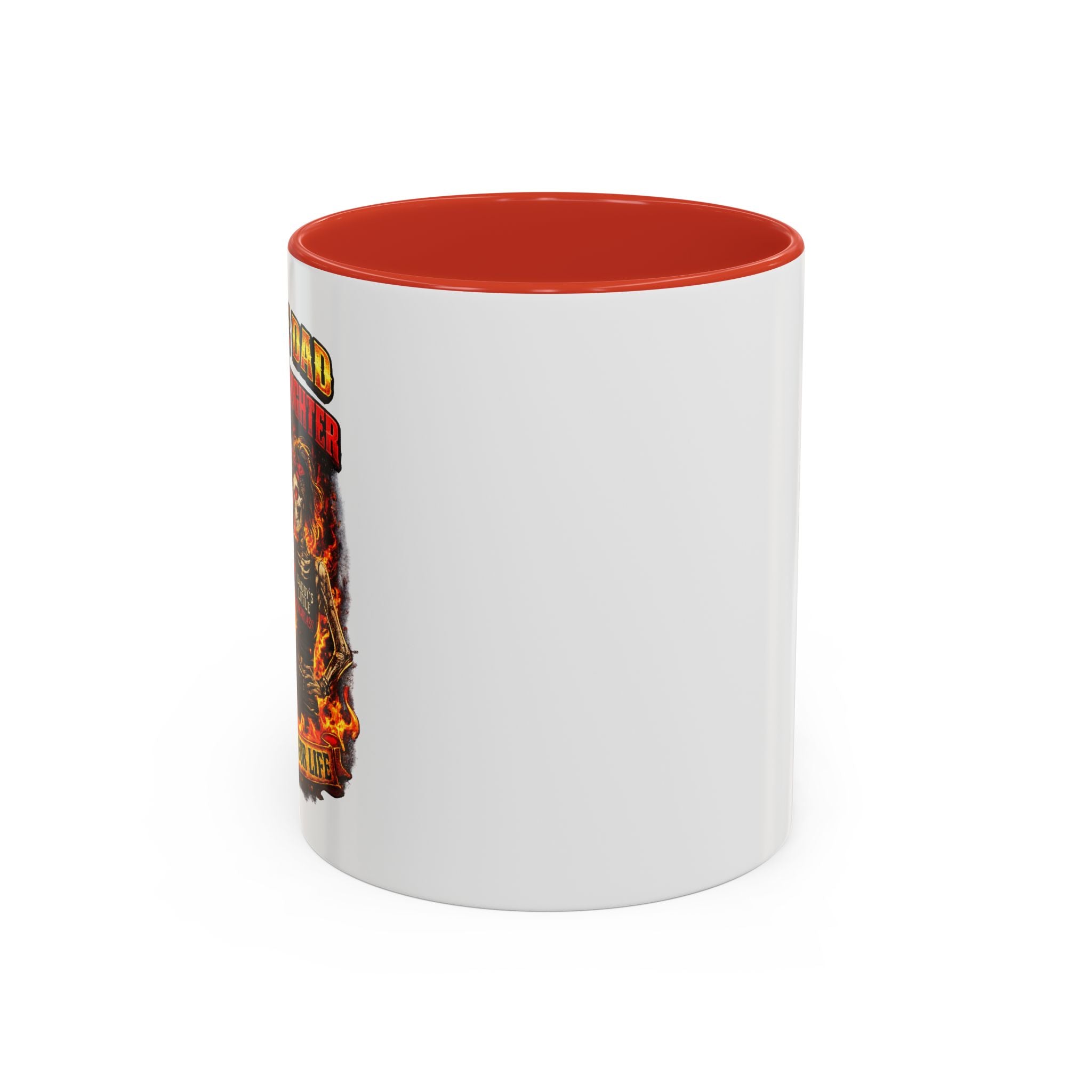 Flaming Skull Coffee Mug — Biker Rock Accent Mug (11/15oz)