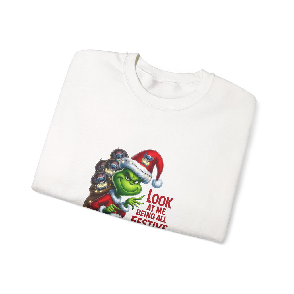 Festive Frog Holiday Sweatshirt — "Look at Me Being All Festive and Shit"