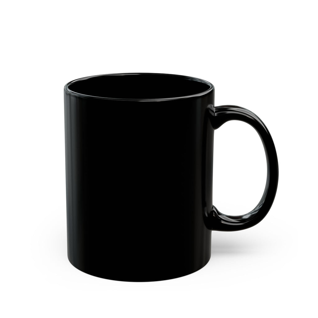 Native American Chief Art Black Coffee Mug – Tribal Landscape Graphic (11oz, 15oz)