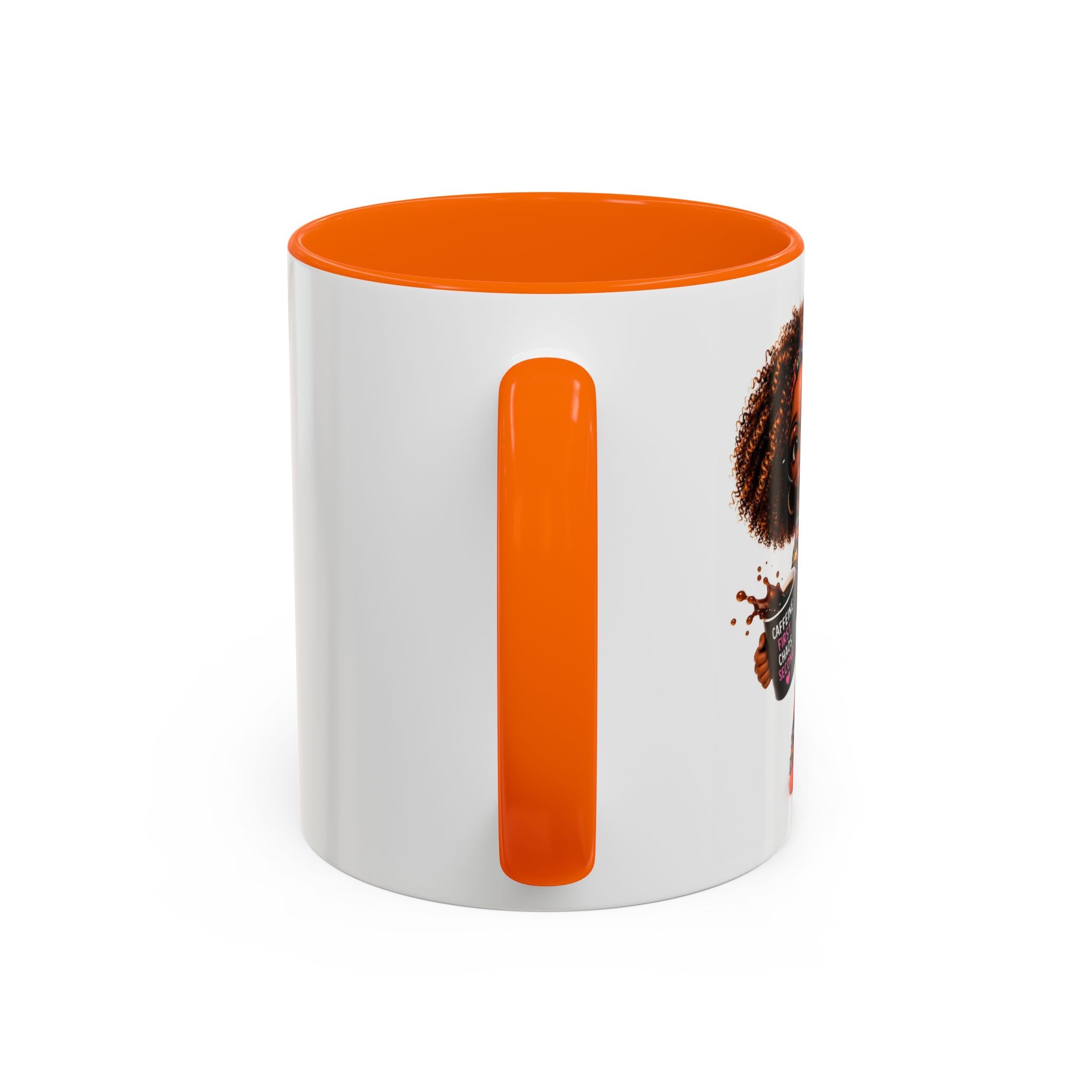 Floral Accent Coffee Mug (11/15oz) — Colorful Botanical Coffee Cup