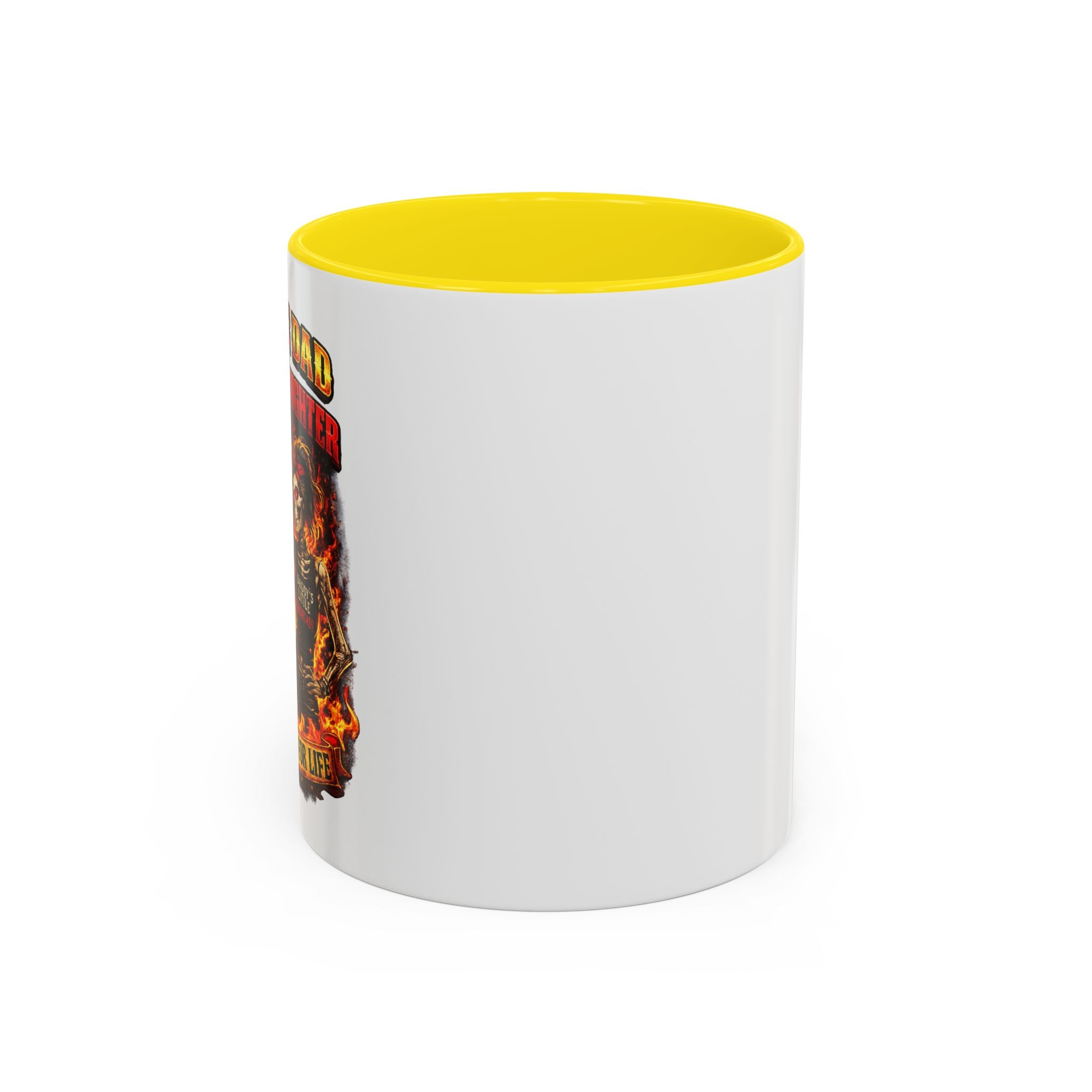 Flaming Skull Coffee Mug — Biker Rock Accent Mug (11/15oz)