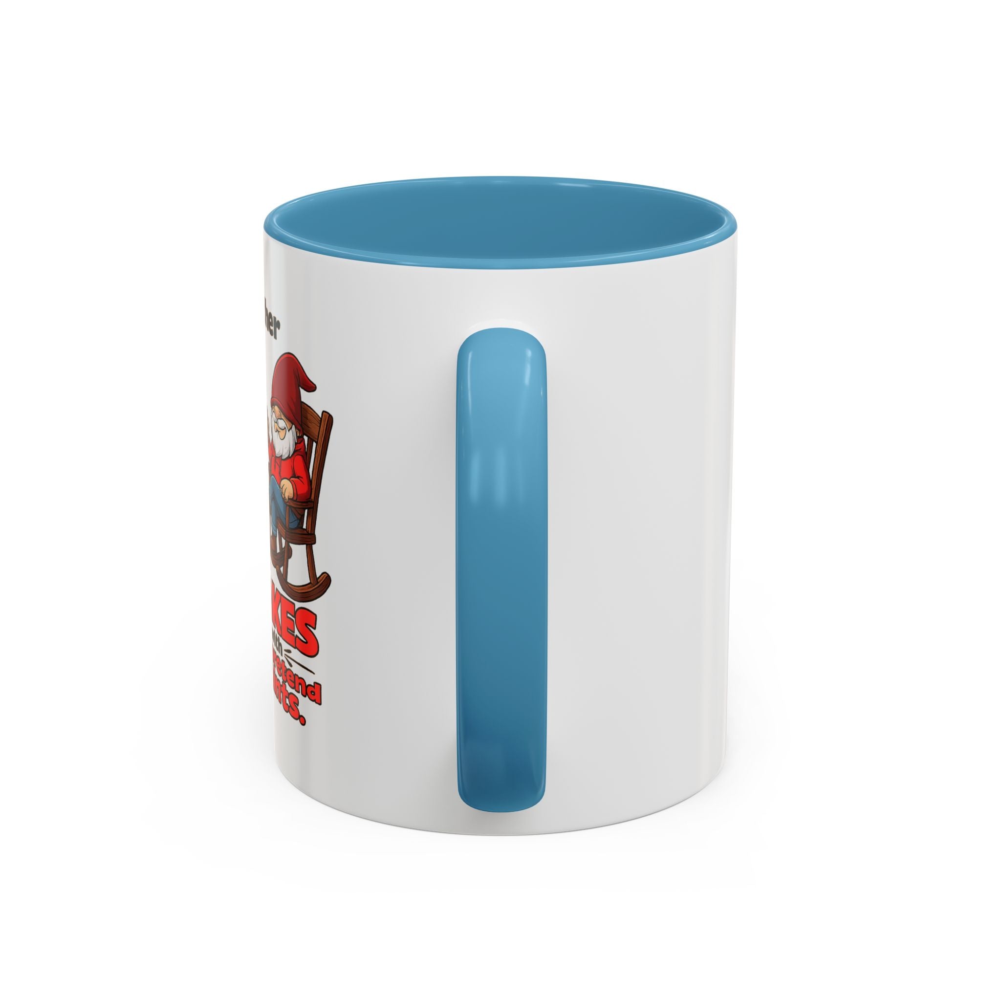 Accent Coffee Mug – 'Rather Pull Up a Chair' Religious Gnome Inspirational Coffee Mug